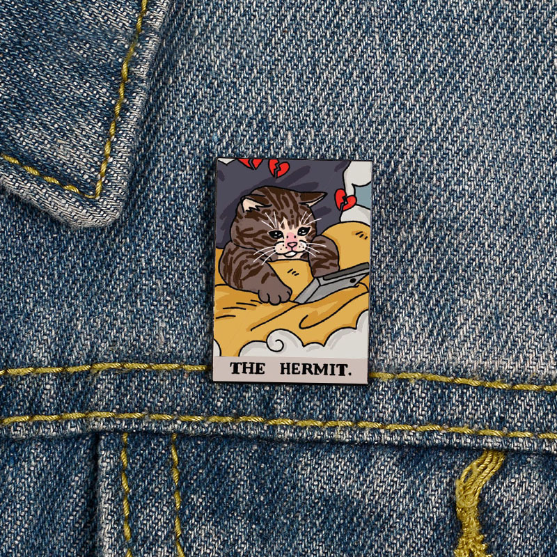 Embroidery Fish - Tarot marca triste gato broche, venda