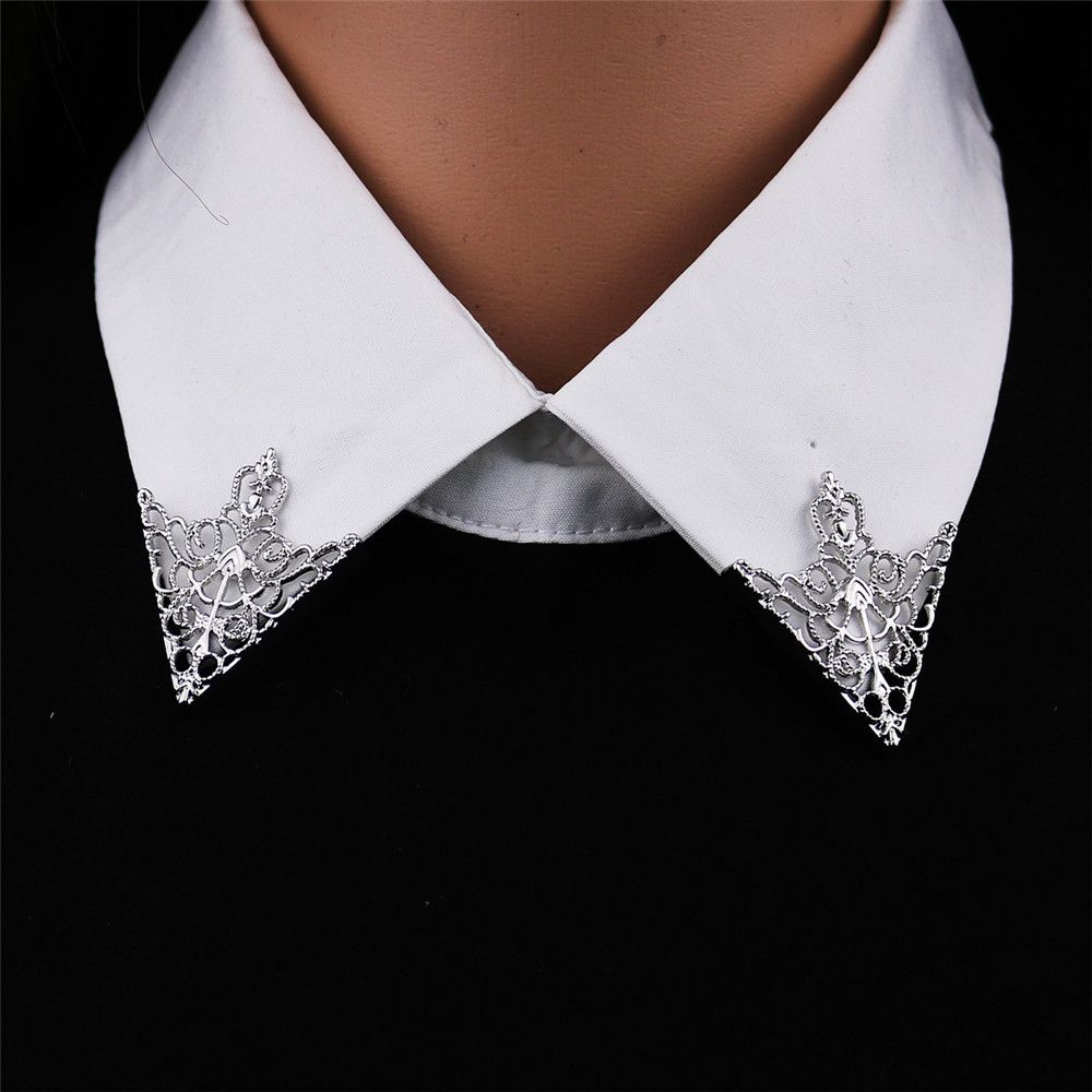 Embroidery Legacy - Alfinete de gola triangular vintage para