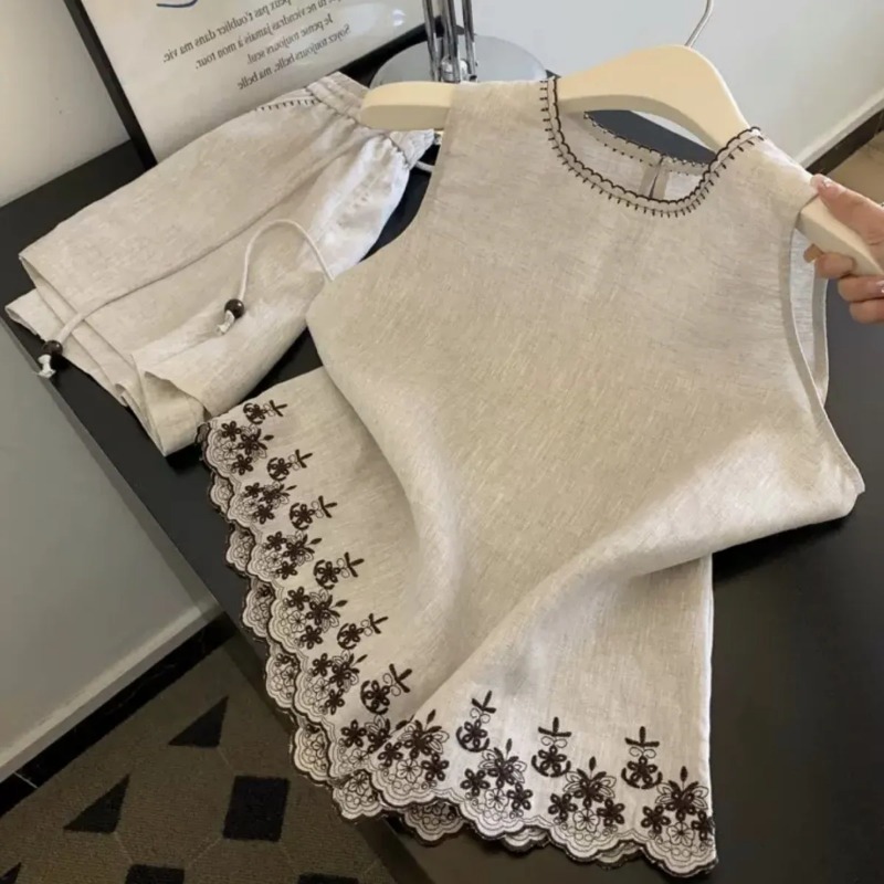 Embroidery Uniform - Simples estilo dinheiro velho algodão e