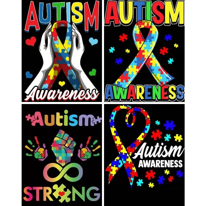 Embroidery Quote - 5d autismo citações pintura diamante autismo