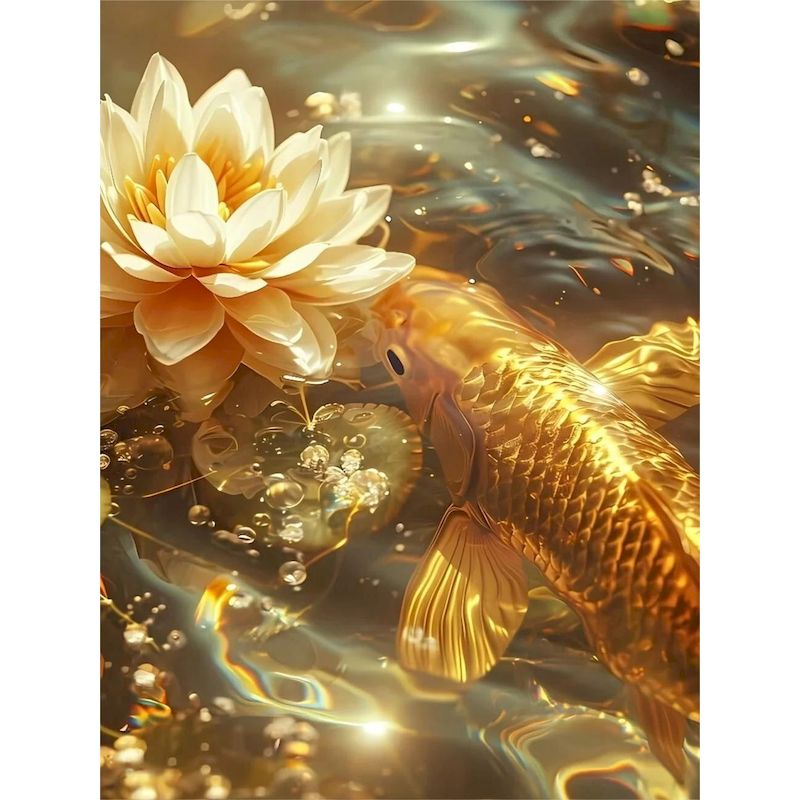 Embroidery Fish - Sdoyuno pintura de arte diamante koi