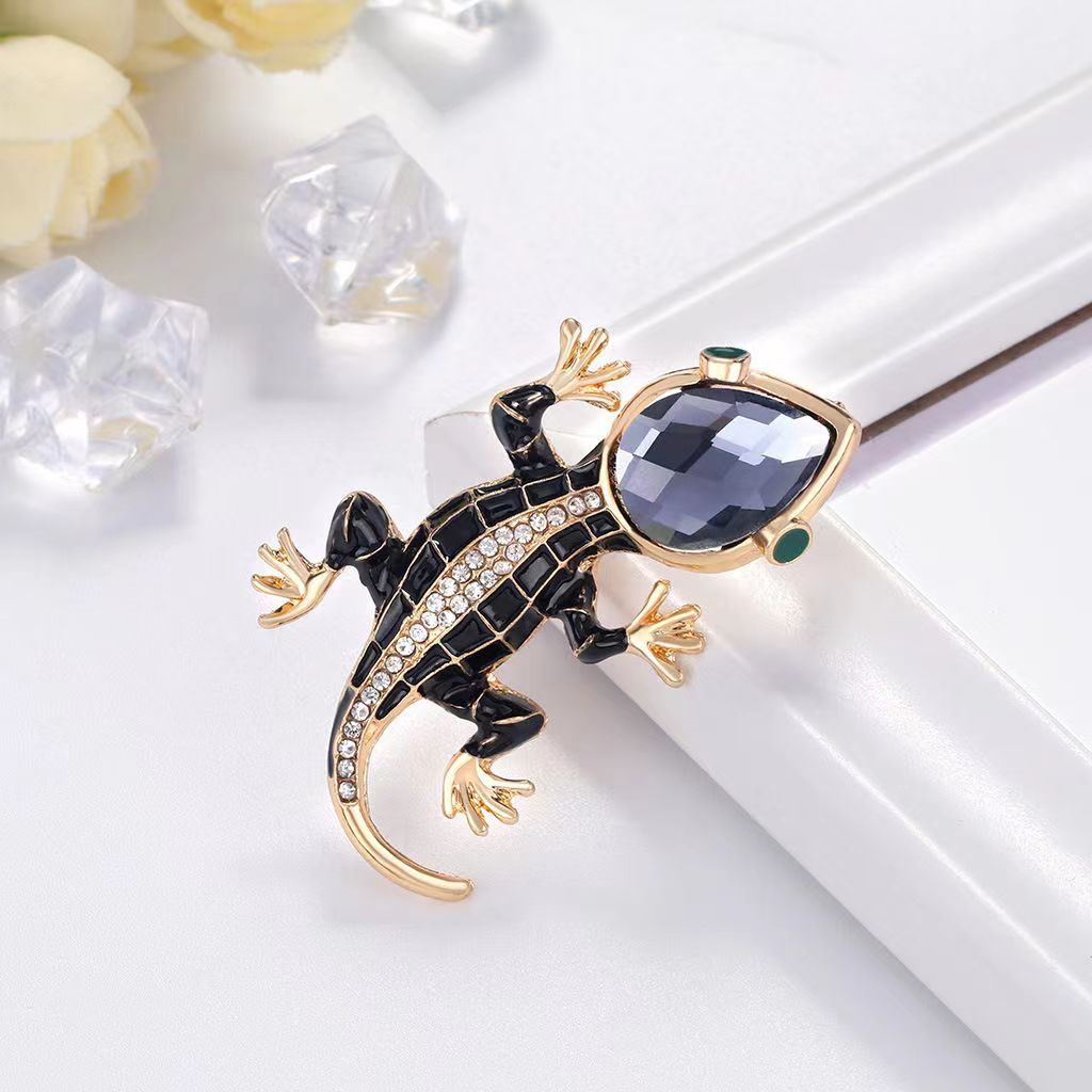 Broche gecko de vidro cravejad - Embroidery Fish avaliação e preço