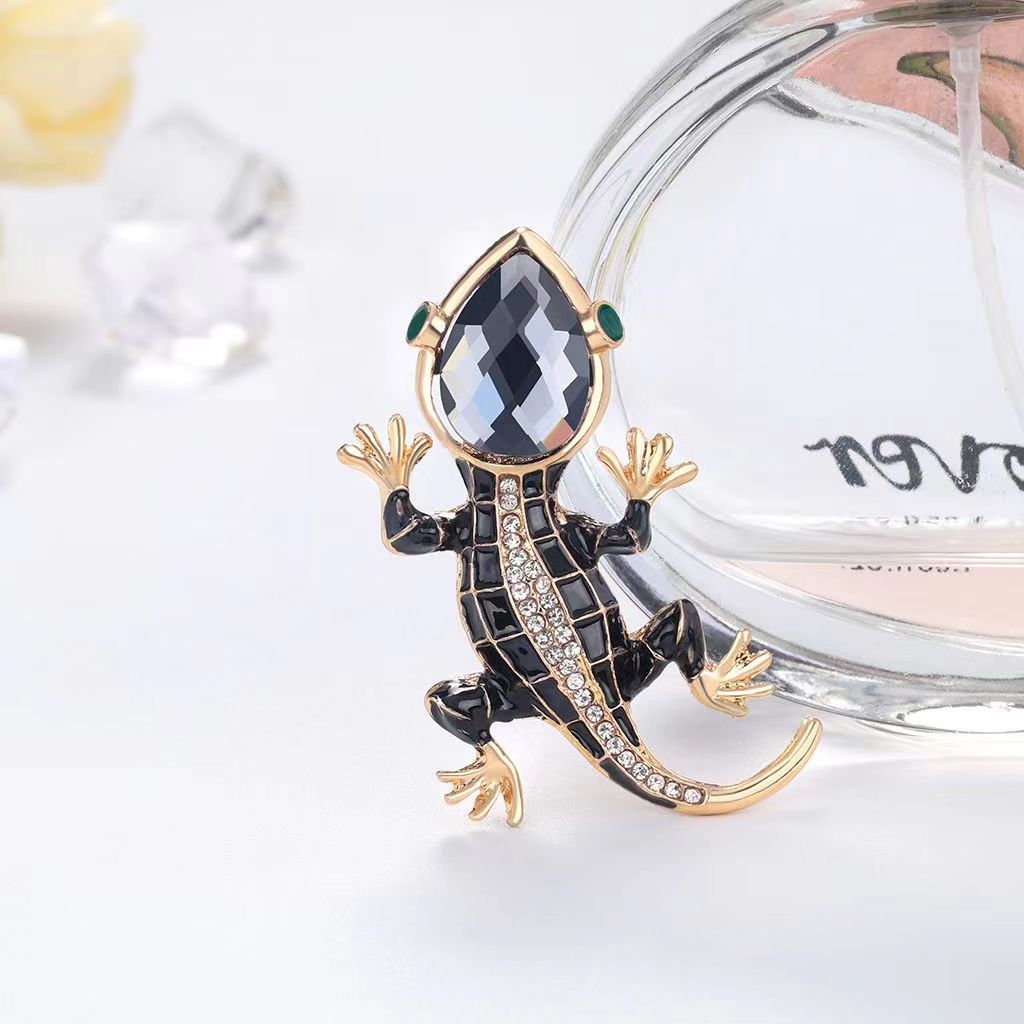 Broche gecko de vidro cravejad - Embroidery Fish avaliação e preço