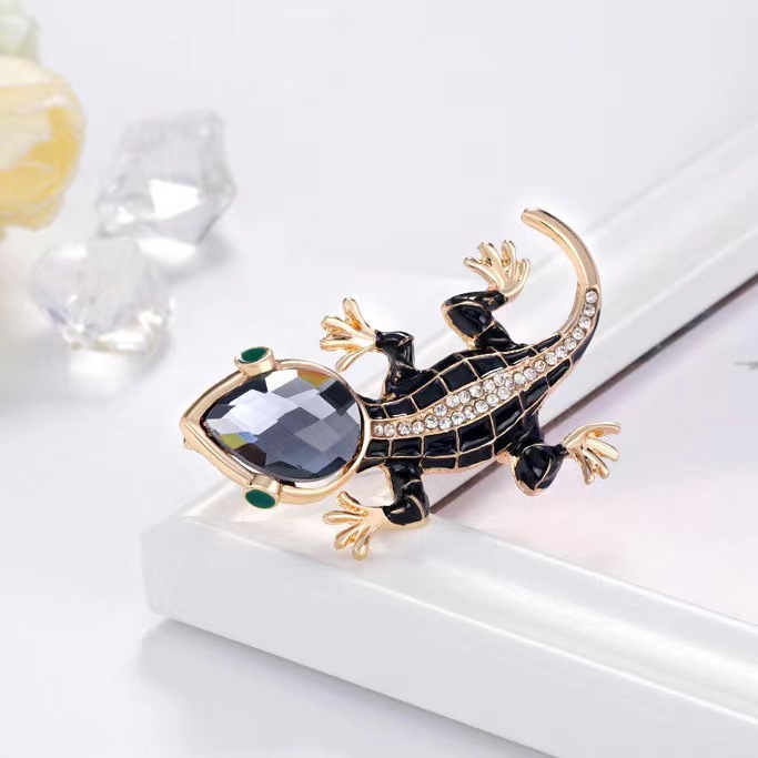 Broche gecko de vidro cravejad - Embroidery Fish avaliação e preço