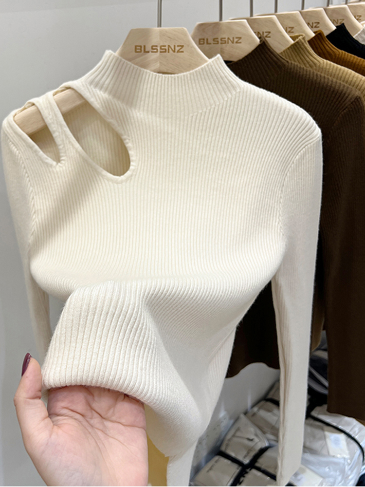 Suéter Feminino de Tricô Gola  - Embroidery Thread Yarn avaliação e preço