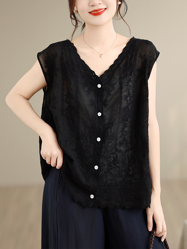 Colete Feminino de Verão com D - Embroidery Artist avaliação e preço