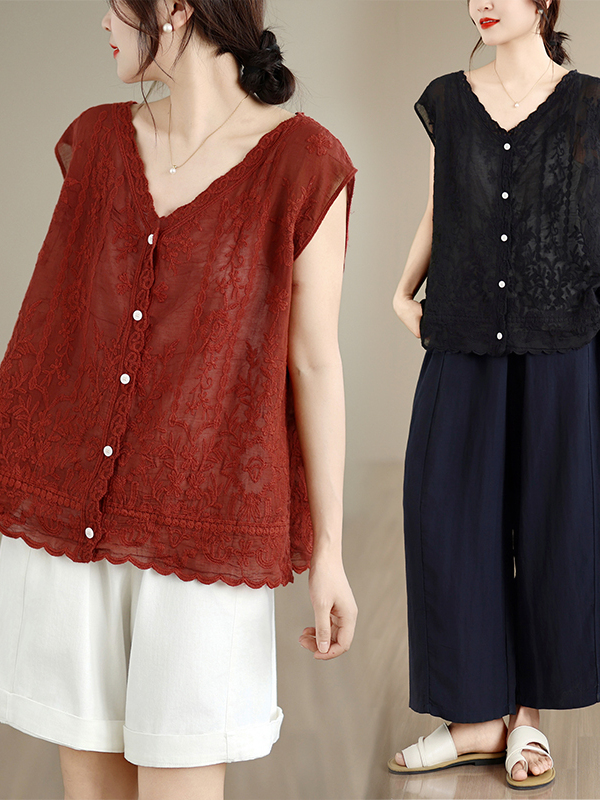 Colete Feminino de Verão com D - Embroidery Artist avaliação e preço