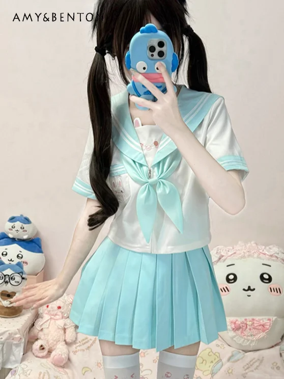 Japonês estilo preppy bonito j - Embroidery Rabbit avaliação e preço