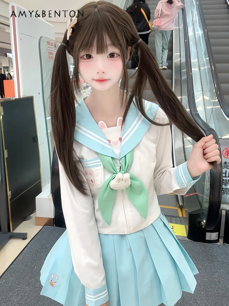 Japonês estilo preppy bonito j - Embroidery Rabbit avaliação e preço