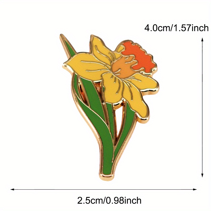 Broche de narciso amarelo plan - Embroidery Legacy avaliação e preço