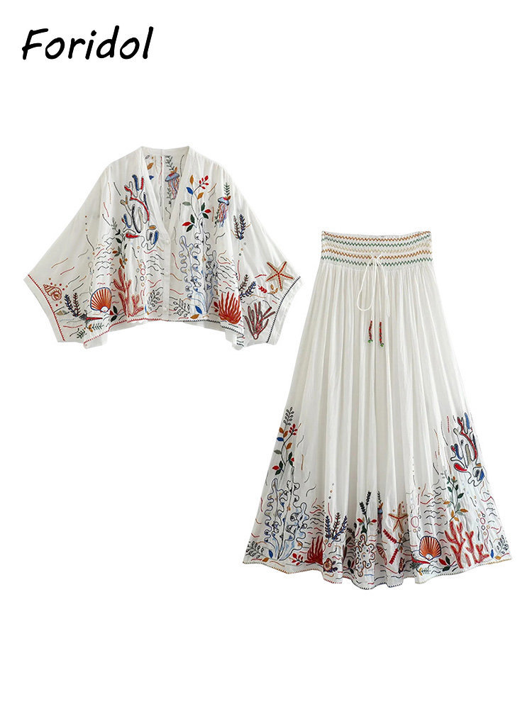 Foridol-Conjunto maxi saia man - Embroidery Uniform avaliação e preço