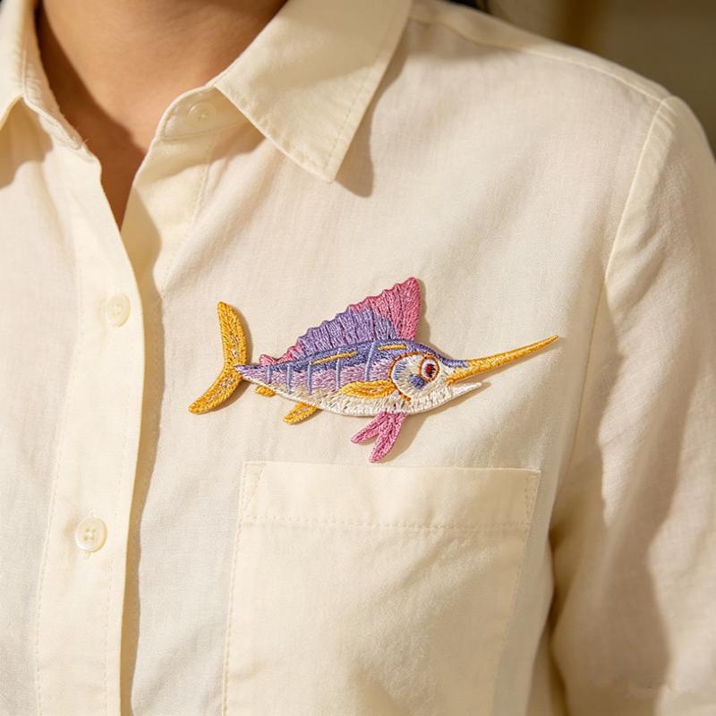 Patch Bordado Termocolante Inf - Embroidery Fish avaliação e preço
