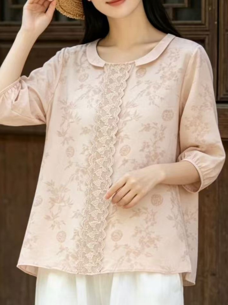Camisa Solta de Chiffon com Bo - Embroidery Artist avaliação e preço