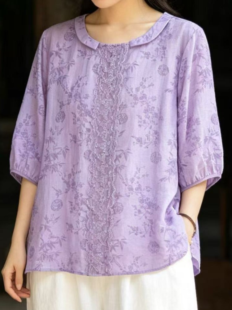 Camisa Solta de Chiffon com Bo - Embroidery Artist avaliação e preço