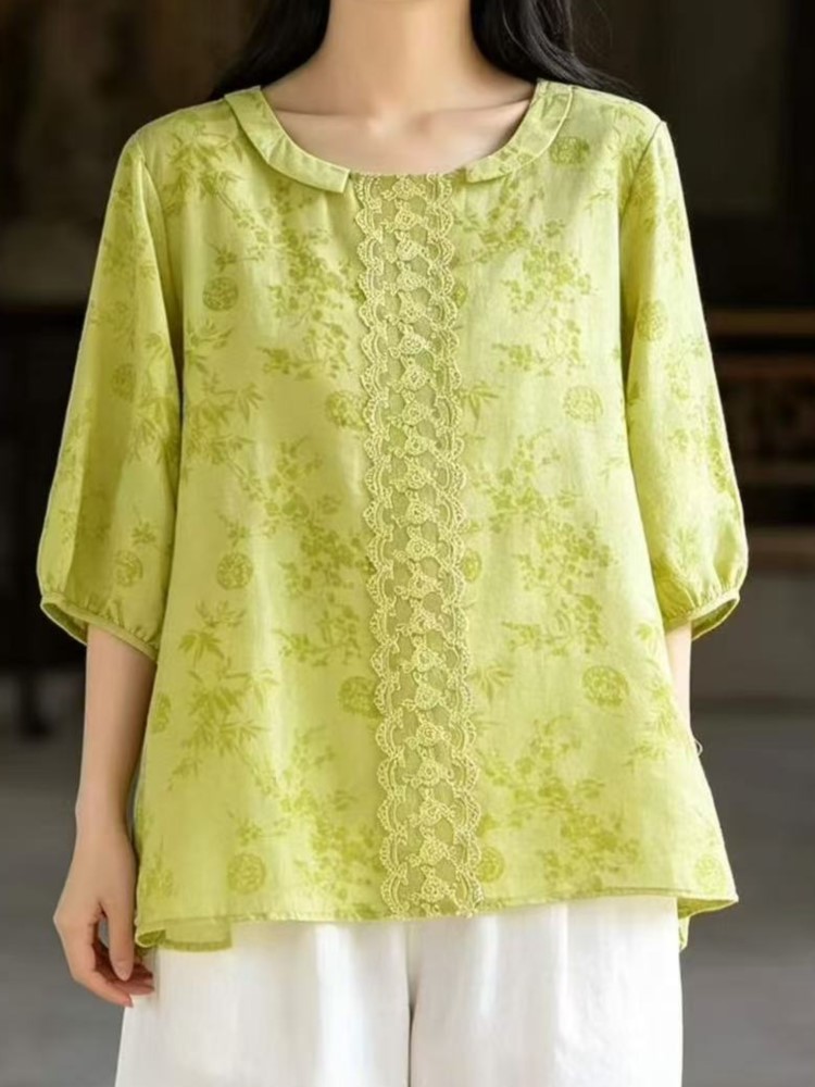 Camisa Solta de Chiffon com Bo - Embroidery Artist avaliação e preço