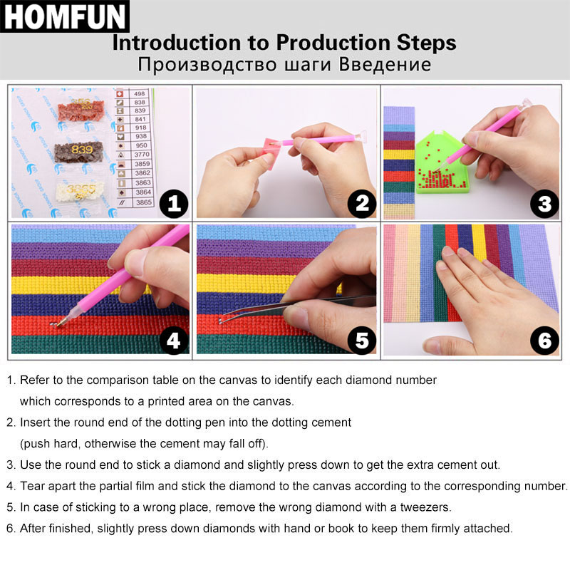 Homfun quadrado completo/broca - Embroidery Fish avaliação e preço