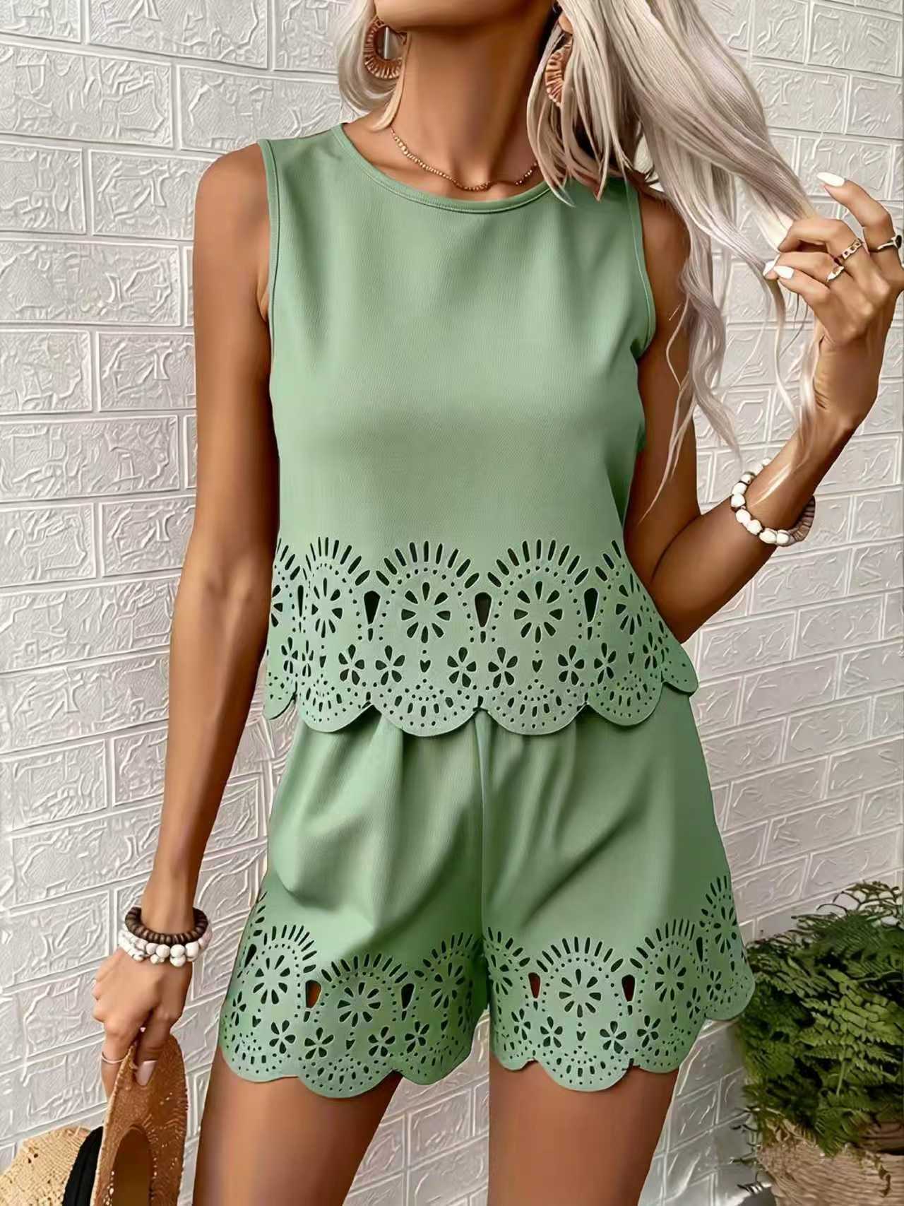 Conjunto Elegante de Shorts Ca - Embroidery Uniform avaliação e preço