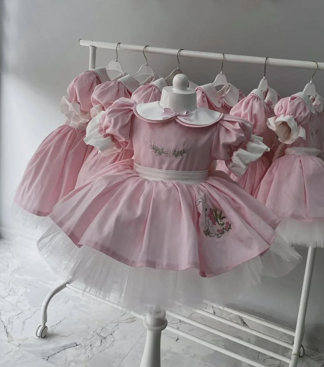 0-12y bebê menina verão coelho - Embroidery Rabbit avaliação e preço