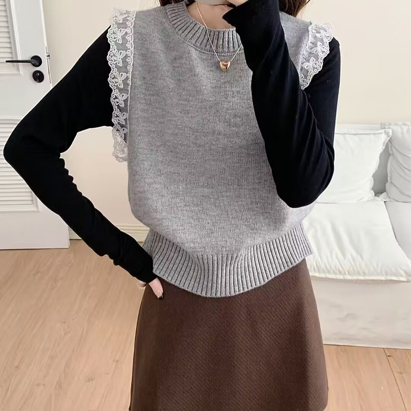 Retro renda emenda sem mangas  - Embroidery Thread Yarn avaliação e preço