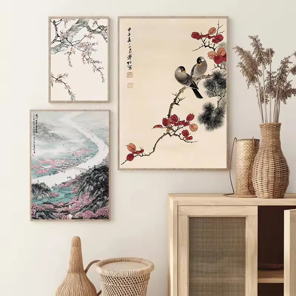 Pintura de Paisagem Japonesa e - Embroidery Fish avaliação e preço