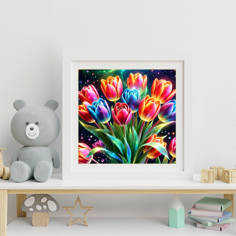 Mosaico de Diamante Flor Tulip - Embroidery Gift Ideas avaliação e preço